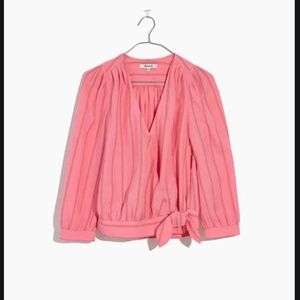 Madewell wrap top cecilia stipe